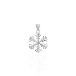 Pendentif Herbertine Flocon Or Blanc