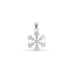 Pendentif Herbertine Flocon Or Blanc
