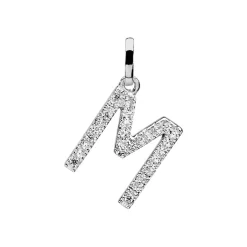 Pendentif Klementine Or Blanc Oxyde De Zirconium