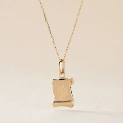 Pendentif Lamie Zodiaque Parchemin Or Jaune