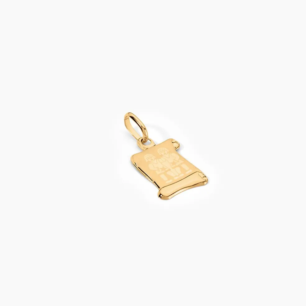Pendentif Lamie Zodiaque Parchemin Or Jaune