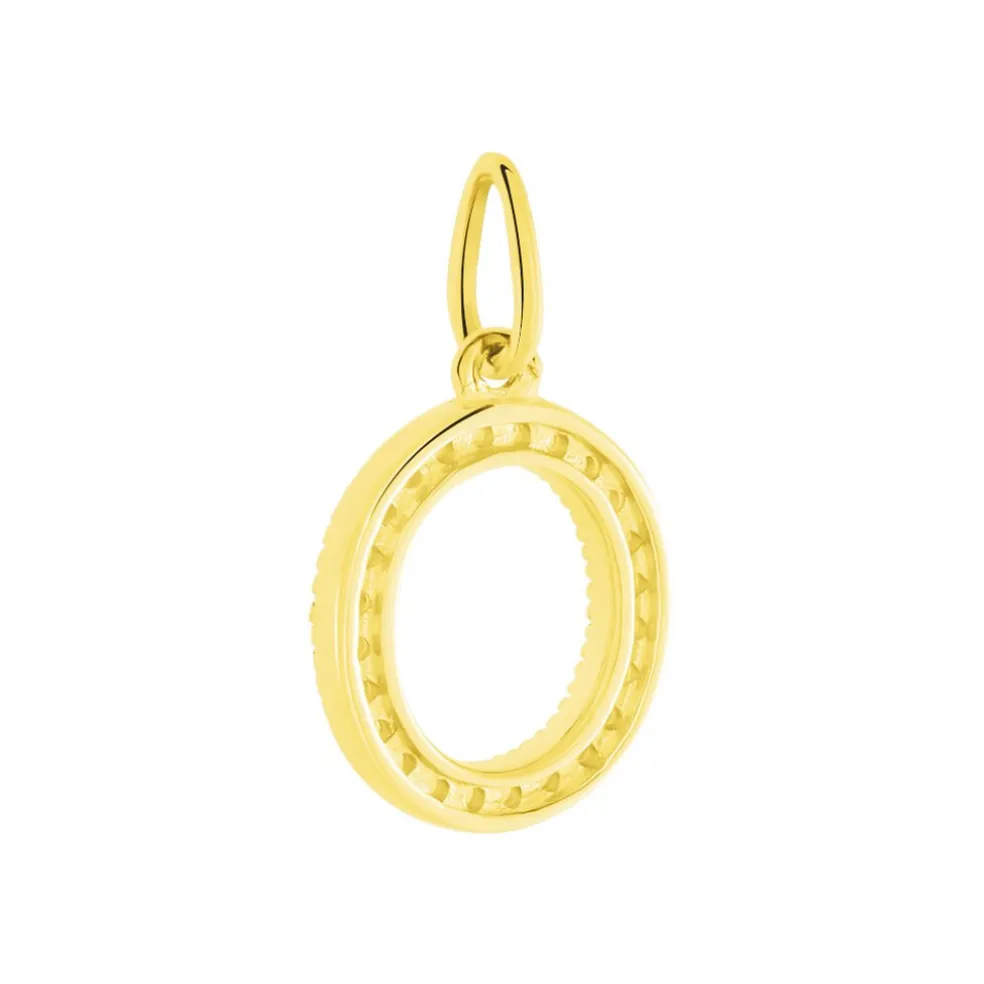 Pendentif Lettre O Or Jaune Oxyde
