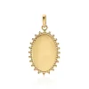 Pendentif Linette Plaque Or Doré