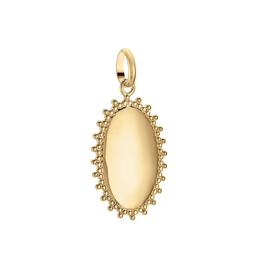 Pendentif Linette Plaque Or Doré