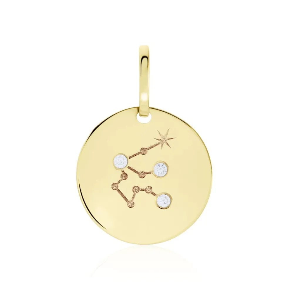 Pendentif Or Jaune Astraea Oxyde De Zirconium