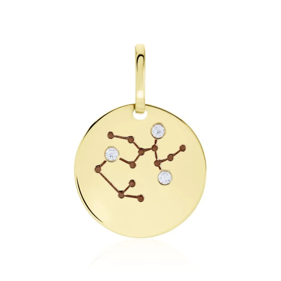 Pendentif Or Jaune Astraea Oxyde De Zirconium