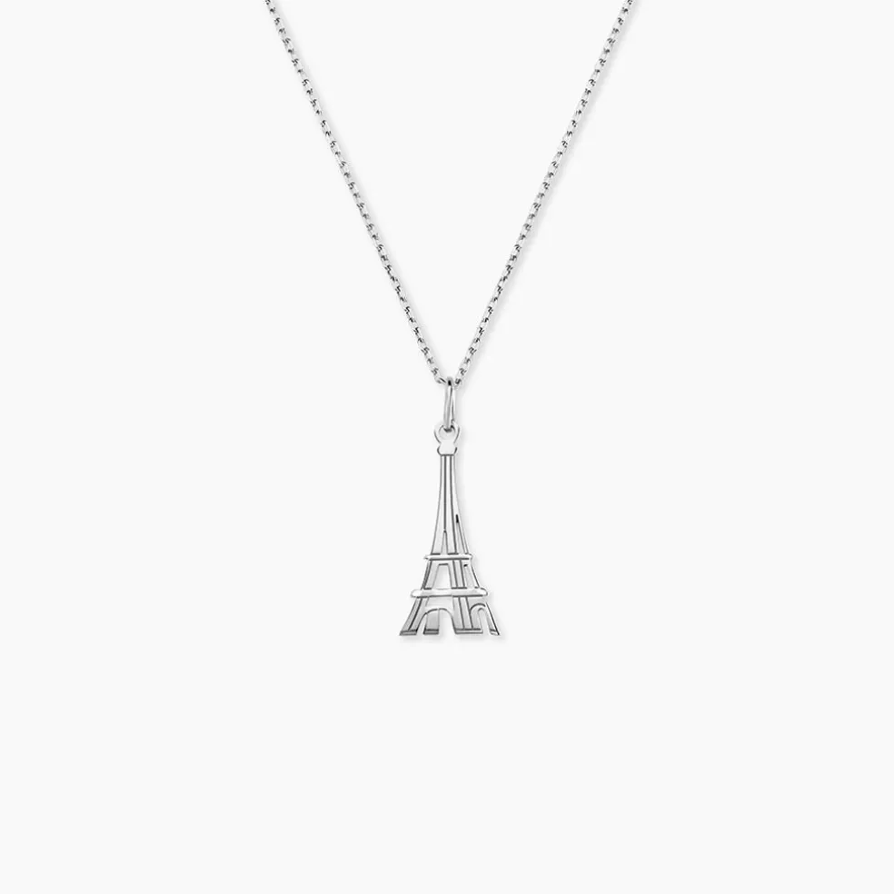 Pendentif Paco Argent Blanc