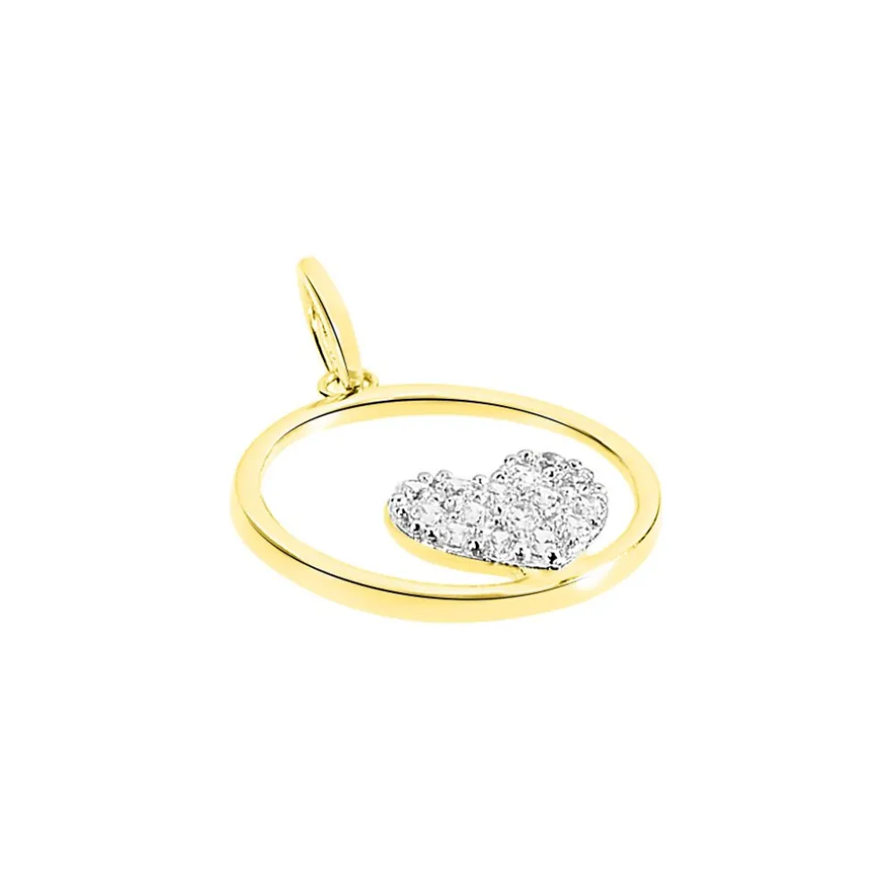 Pendentif Salvia Or Jaune Oxyde De Zirconium