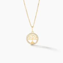 Pendentif Salvy Or Jaune Oxyde De Zirconium