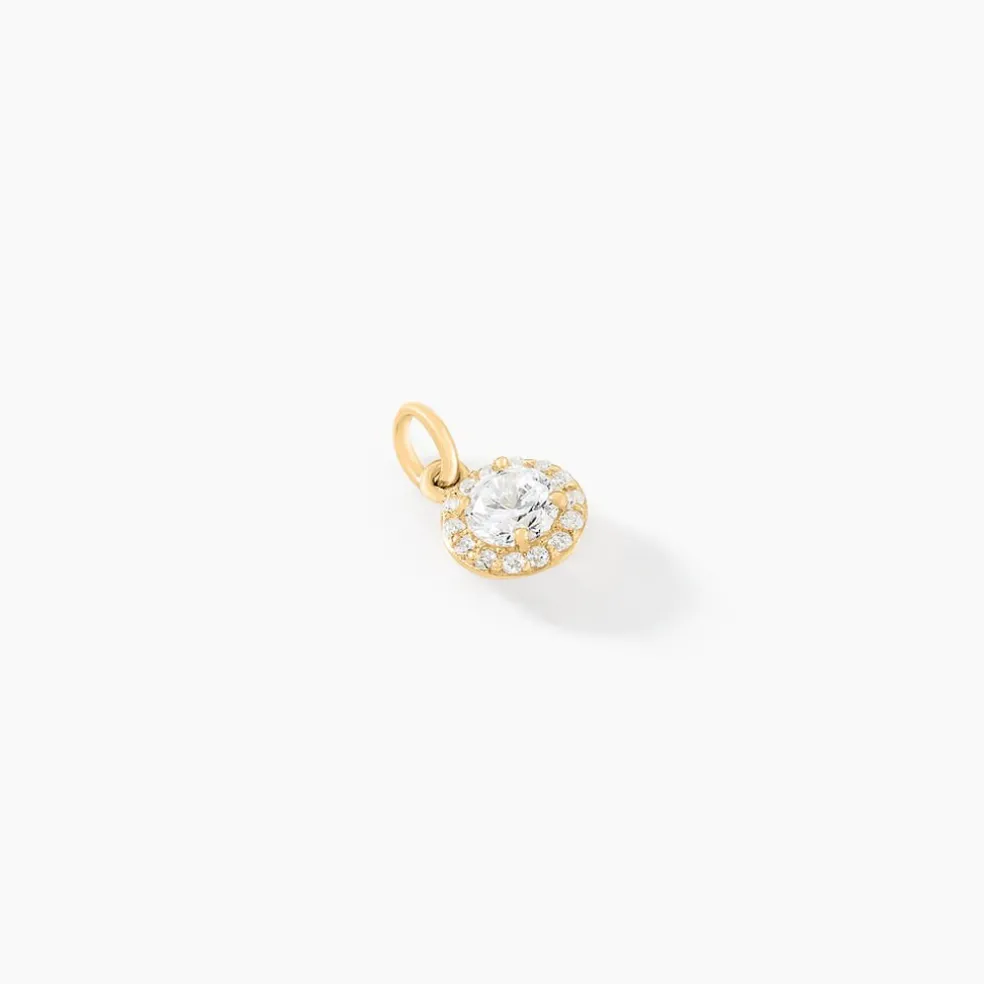 Pendentif Seghira Or Jaune Oxyde De Zirconium