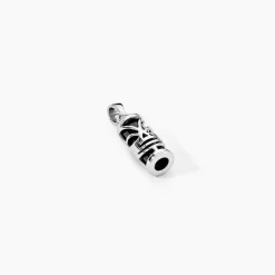 Pendentif Tiki Argent Blanc Onyx