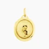 Pendentif Vierge Ovale Or Jaune