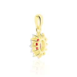 Pendentif Vladimir Or Jaune Rubis Diamants