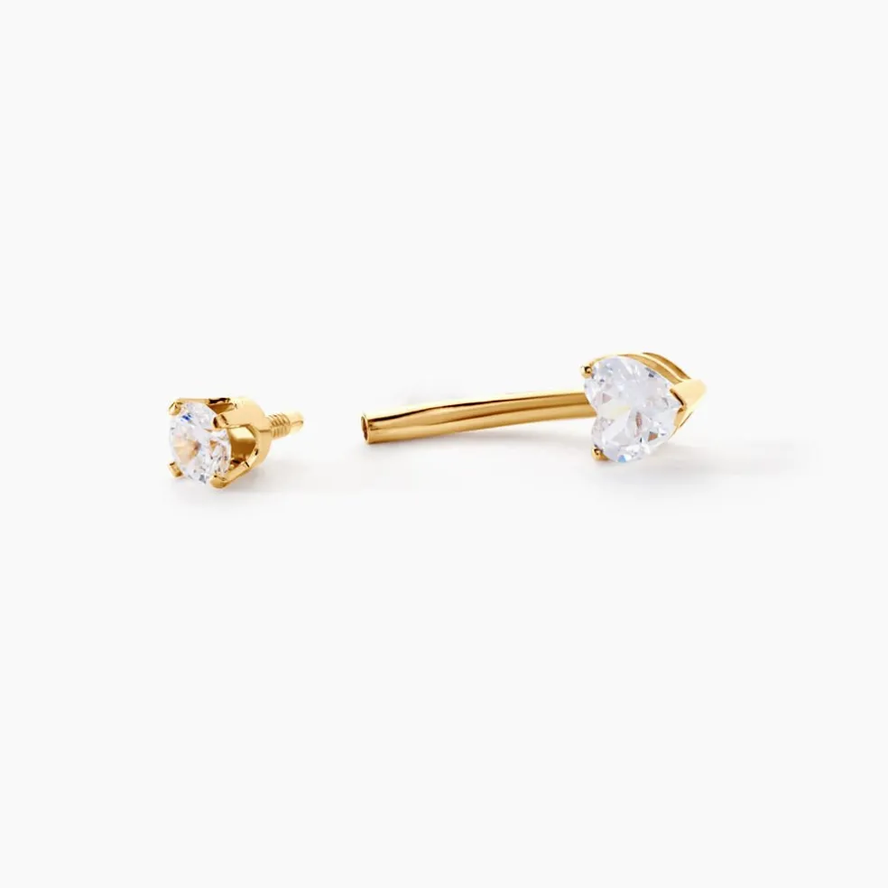 Piercing Cole Or Jaune Oxyde De Zirconium