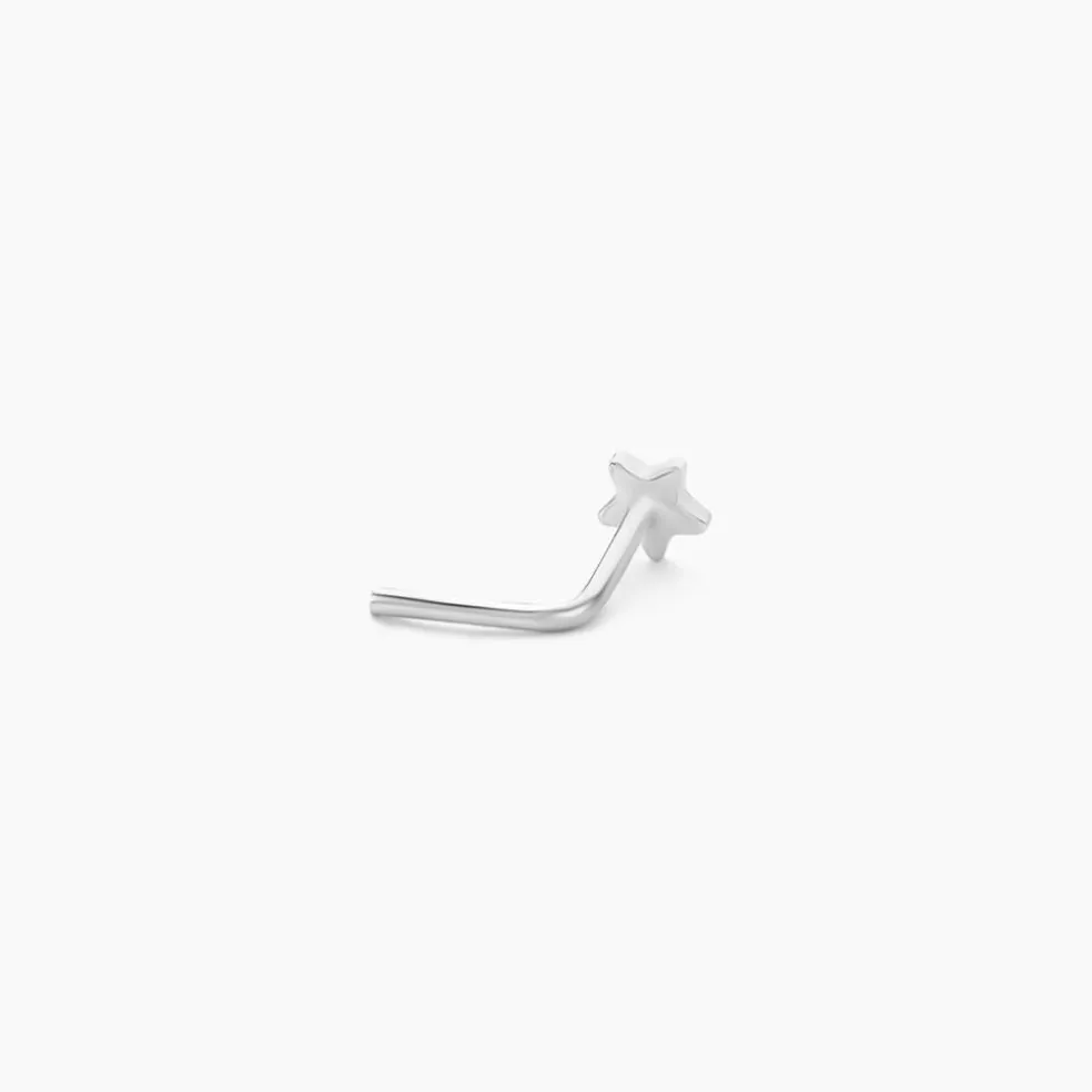 Piercing De Nez Deodate Etoile Or Blanc