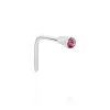 Piercing De Nez Fethi Serti Clos Or Blanc Oxyde De Zirconium