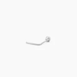 Piercing De Nez Fethi Serti Clos Or Blanc Oxyde De Zirconium