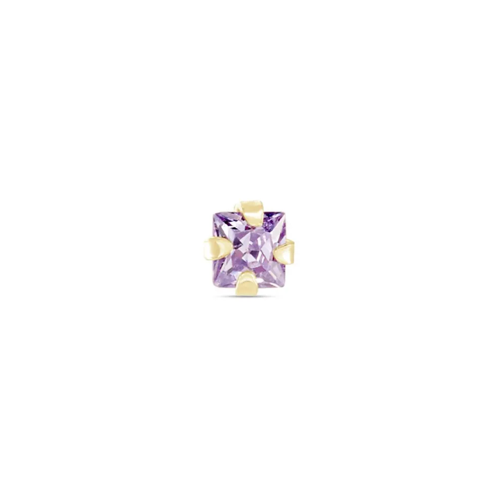 Piercing De Nez Or Jaune Oxyde De Zirconium