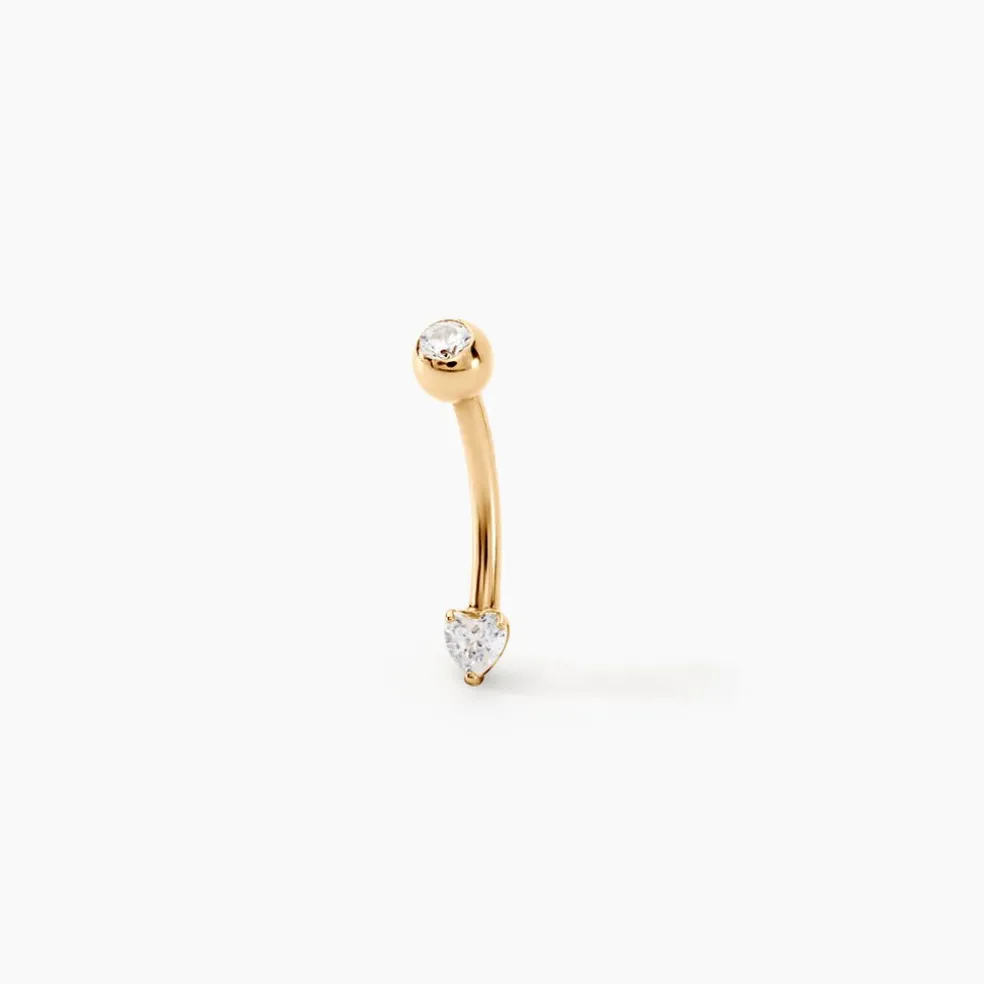 Piercing D'oreille Et/ou D'arcade Elihu Or Jaune Oxyde De Zirconium