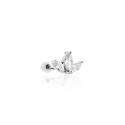 Piercing D'oreille Unitaire Argent Père Oxyde De Zirconium