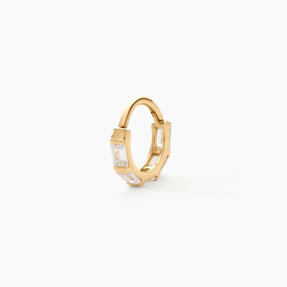 Piercing D'oreille Unitaire Dervila Or Jaune Oxyde De Zirconium