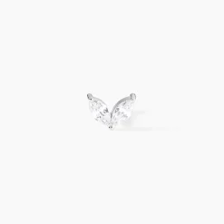 Piercing D'oreille Unitaire Argent Blanc Enyo Oxyde De Zirconium