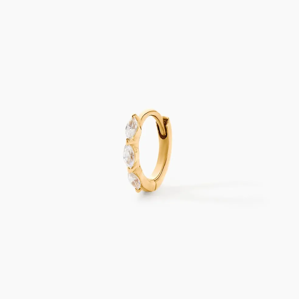 Piercing D'oreille Unitaire Rajya Or Jaune Oxyde De Zirconium