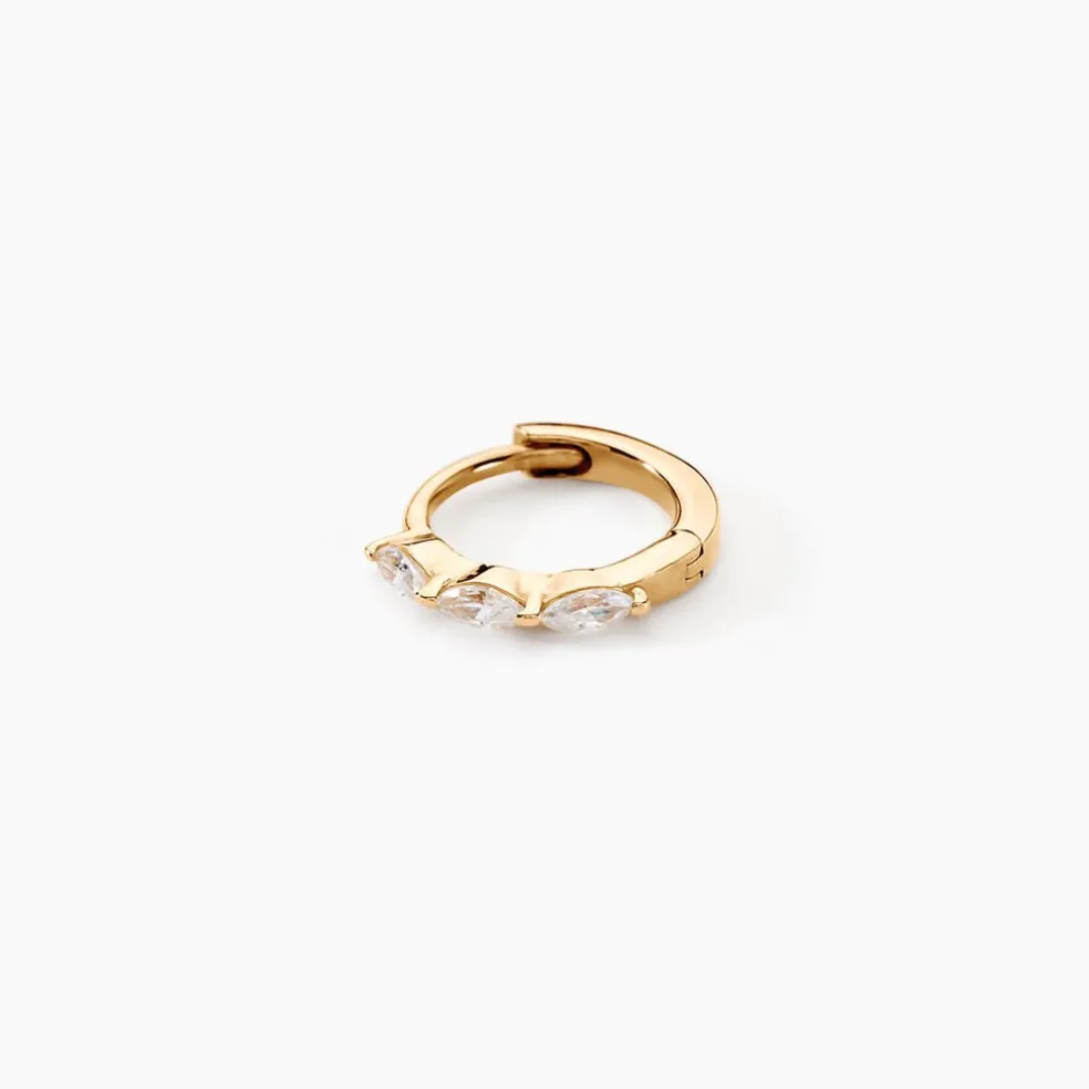Piercing D'oreille Unitaire Rajya Or Jaune Oxyde De Zirconium