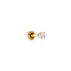 Piercing D'oreilles Unitaire Acier Doré Piia Oxyde De Zirconium