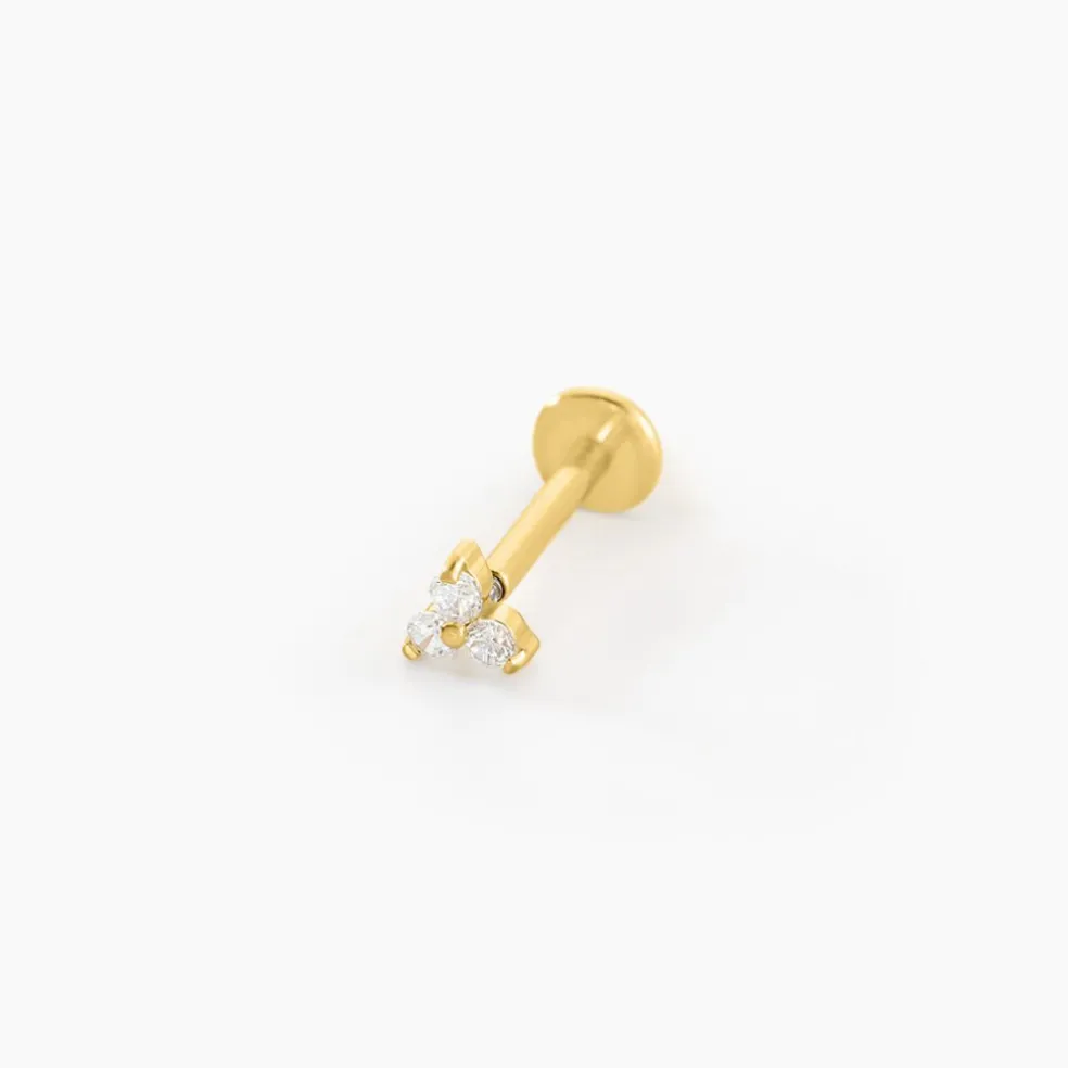 Piercing Joye Titane Doré Oxyde De Zirconium