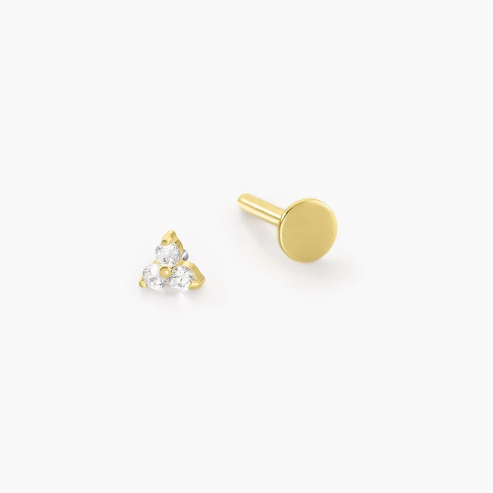 Piercing Joye Titane Doré Oxyde De Zirconium
