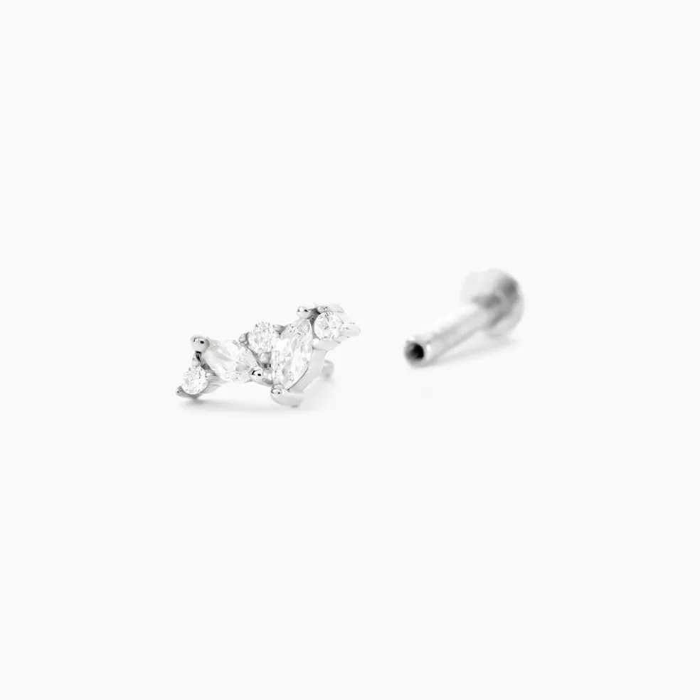 Piercing Odyle Argent Blanc Oxyde De Zirconium