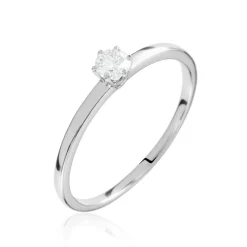 Solitaire  Natalia Pl Platine Blanc Diamant