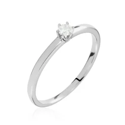 Solitaire  Natalia Platine Blanc Diamant
